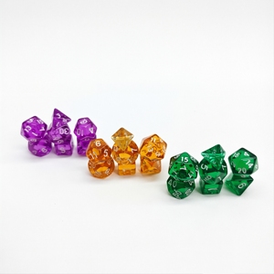Mini set de dés DND RPG lumineux en acrylique transparent, perles, petits dés <span class=keywords><strong>TRPG</strong></span>, 7 pièces, portables, colorés, miniatures pour jeux de table - Product Image 6