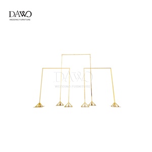 Arche de mariage dorée modulaire <span class=keywords><strong>en</strong></span> acier inoxydable pour décor de cérémonie et événements - Product Image 3