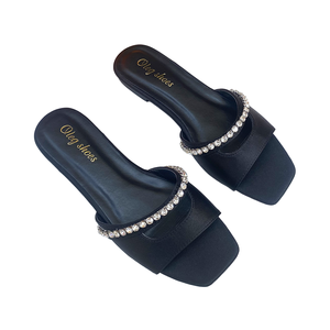 Sandalias Planas Elegantes con Punta Cuadrada para Mujer, Marca <span class=keywords><strong>Oleg</strong></span>, Transpirables, Abiertas, de Verano, Estilo Slip-On, Tendencia de Moda, Novedades para Primavera - Product Image 3