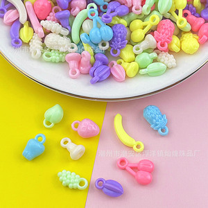 Spring Colored Fruit Shaped Acrylic Beads For Children Diy Jewelry Making Bracelet <b>Necklace</b> Accessories Mixed Colors - Product Image 2