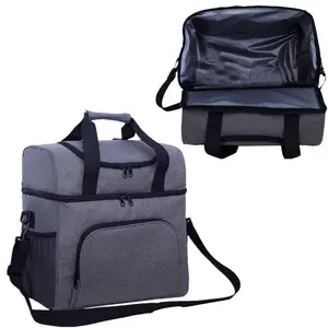 ODM OEM Accept Custom Size Oxford Cooler Bag Thermal Lunch Tote Bag Upright Insulated Lunch Bag With Top Closure