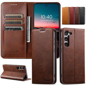 Funda de Teléfono con Cartera y Tarjetero de Cuero Sintético, Carga Inalámbrica Magnética, Compatible con S26/S25/S24/S23/<span class=keywords><strong>S22</strong></span> - Product Image 1