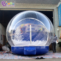 Boule de neige gonflable LED en PVC, ballons gonflables géants, boule de neige gonflable géante pour la décoration de fête en plein air