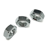 DIN934 Standard Metric Hex Nut, Zinc Plated Carbon Steel Hexagonal Threaded Fastener for Bolt Matching Connection