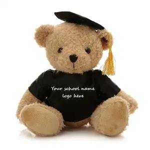 Ours de graduation de style personnalisé ours en peluche de graduation de 10 pouces avec cadeau en peluche avec bonnet et robe