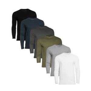 Fournisseur en gros, logo, nouveau style, design uni, 100% coton tricoté, 280 g/m², machine d'impression, antibactérien, coupe ajustée, manches longues - Product Image 1