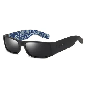 2024 baru kedatangan desainer kustom Vintage Locs kacamata hitam datar Top Hardcore kacamata persegi panjang untuk pria