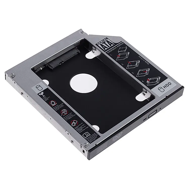 Factory Price 9.5mm Aluminum SATA 3.0 CD DVD Driver 2nd Hard Drive SSD HDD Caddy