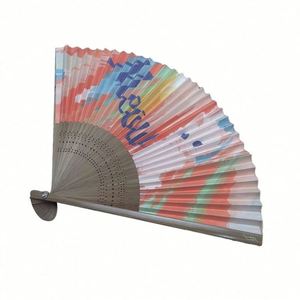 พัดไม้แบบพับได้พัดลมมือออกแบบได้ตามที่ต้องการสำหรับโฆษณา - Product Image 6