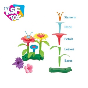 Desarrollo de <span class=keywords><strong>la</strong></span> inteligencia juguete de bricolaje 109pcs jardín mundo <span class=keywords><strong>bloques</strong></span> de construcción conjunto de flores para niños - Product Image 2