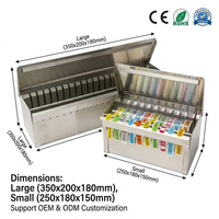 Distributeur de ruban adhésif kraft personnalisé JH-Mech, multi-emplacements, grande capacité, anti-poussière, avec couvercle rabattable de protection, boîte de distribution d'étiquettes