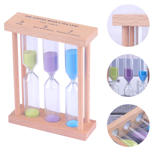 Moderne petit 3 en 1 bois <span class=keywords><strong>thé</strong></span> 3 5 7 minutes café <span class=keywords><strong>thé</strong></span> feuille <span class=keywords><strong>sablier</strong></span> <span class=keywords><strong>sablier</strong></span> vente en gros personnalisé - Product Image 2
