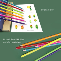 Ensemble de 72 crayons de couleur de qualité supérieure, ensemble de crayons de couleur à l'huile pour dessin naturel en bois, fournitures scolaires et de bureau