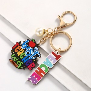 Nouveau porte-clés pendentif en acier inoxydable style scolaire pour la remise des diplômes, design personnalisé, étanche, cadeau de la Fête des Enseignants, décoration - Product Image 4