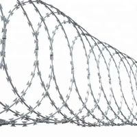 Ventes Flash : Fil de Fer Galvanisé en Spirale Concertina à Lames Croisées, Diamètre 980 mm, pour la Somme de Clôture de Sécurité des Murs de Haute Contenance