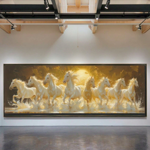 <span class=keywords><strong>Peinture</strong></span> à l'huile sans cadre de l'époque victorienne moderne, toile de cheval au galop, art mural, impression numérique <span class=keywords><strong>classique</strong></span> de luxe, numéros sur toile - Product Image 1