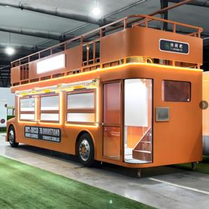 <span class=keywords><strong>รถ</strong></span>บรรทุกอาหารจานด่วนอลูมิเนียมสองชั้นรถบัสขนาดใหญ่สำหรับเสิร์ฟอาหารแบบดั้งเดิมสำหรับ<span class=keywords><strong>ขาย</strong></span>ฮอทด็อกในประเทศตะวันตก - Product Image 4