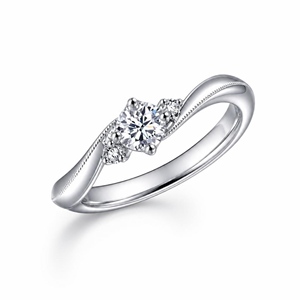 Starry Sky Twisted Shank Halo Diamond <b>Finger</b> <b>Ring</b> Crafted in Solid 18K White Gold Central F Color SI1 Round Gem With Two Side - Product Image 1