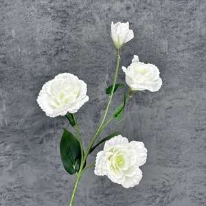 Elegante Real Touch Rosa Blanco Tallo largo Flor artificial Flor decorativa <span class=keywords><strong>Eustoma</strong></span> <span class=keywords><strong>Grandiflorum</strong></span> para la decoración de la boda - Product Image 6