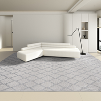 Tapis d'appoint Wilton en polypropylène tissé grande surface, fabriqué à la machine, antidérapant et confortable pour salon