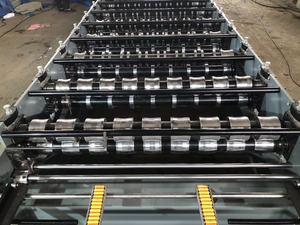 Đầy đủ tự động cắt điện USA r Bảng điều chỉnh hai lớp nhôm tấm lợp Máy làm cuộn hình thành giá máy - Product Image 3