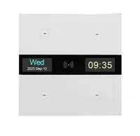 Interrupteur intelligent Tuya Zigbee avec écran LED LCD, contenu texte modifiable à tout moment, version double commande intelligente sans risque d'incendie