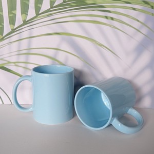 Taza de Cerámica Azul Cielo de 11 oz, de Lados Rectos, Ecológica, Regalo Empresarial - Product Image 3