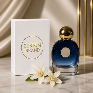 <span class=keywords><strong>Parfum</strong></span> à la néroli en flacon de verre bleu ombré de luxe 100 ml, <span class=keywords><strong>parfum</strong></span> floral frais longue durée EDP, logo personnalisé - Product Image 2