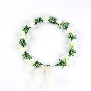 Vente en gros de bandeau réglable en ruban, <span class=keywords><strong>couronne</strong></span> de mariage, bandeau à <span class=keywords><strong>fleurs</strong></span>, accessoires <span class=keywords><strong>pour</strong></span> <span class=keywords><strong>cheveux</strong></span> - Product Image 5