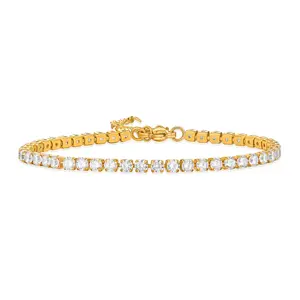 Cuentas de circón de tenis de acero inoxidable eternity helado 1,5 2 2,5 3 4 pulsera de cadena brillante joyería pulseras de mujer proveedor de China