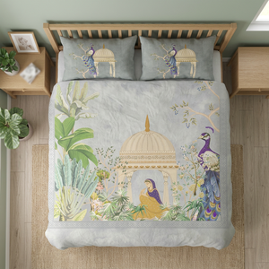Super <b>King</b> <b>Size</b> 100% Super Soft Satin Organic Cooling Classic Style Premium Bedsheet 2 Pillow Covers 300TC Quality Quilt Sets - Product Image 3
