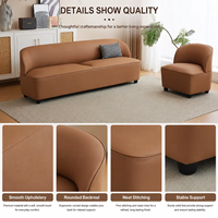 Canapé en cuir moderne à pattes de chat pour salon, maison, appartement, bureau, hôtel, salle de séjour, mobilier commercial