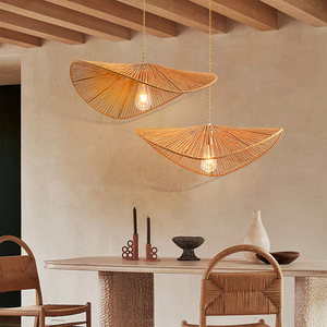 <span class=keywords><strong>Suspension</strong></span> à LED en rotin tissé de style japonais pour salon, salle à manger, chambre à coucher, loft, unique et créatif - Product Image 6