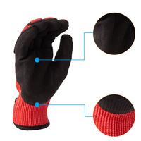 Gants de travail multi-usages antidérapants, anti-coupures, anti-chocs, en HPPE, avec revêtement TPR, résistants à l'abrasion