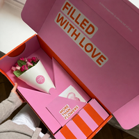 Boîte d'emballage en papier floral de luxe avec impression personnalisée, construction à couvercle articulé, fourniture OEM pour la livraison de cadeaux de beauté