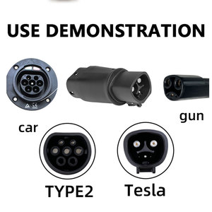 Adaptateur de charge <span class=keywords><strong>Tesla</strong></span> vers Type 2 EVSE Connecteur 32A 250V IEC 62196-2 Convertisseur - Product Image 5