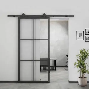 Good Price Iron Barn Door Interior French Sliding Doors