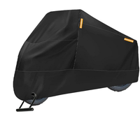 Housse de moto personnalisée avec logo, durable, anti-poussière, anti-UV, imperméable, résistante aux déchirures, en polyester avec trous de verrouillage, tailles M/S/L