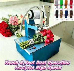 Máquina automática para atar rosas con cuerda elástica, máquina para amarrar y flejar verduras, 1 s/ramo, sin atascos - Product Image 1