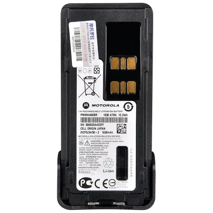 Batería de iones de litio para walkie-talkie MOTOROLA, pmn4406br, IP57, 1650mAh, radio bidireccional, DP2400e, DP2600e, DEP550, original, venta al por mayor