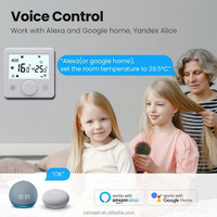 Termostato Inteligente WiFi con Control de Temperatura para Calefacción por Suelo Radiante y Caldera, Compatible con Alexa