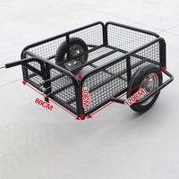 Remorque de vélo électrique en acier détachable avec conception modulaire pour marchandises lourdes jusqu'à 100 kg
