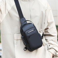 Nueva llegada: Bolsa de pecho impermeable para motocicleta con candado, antirrobo, para hombre, bandolera cruzada para exteriores.