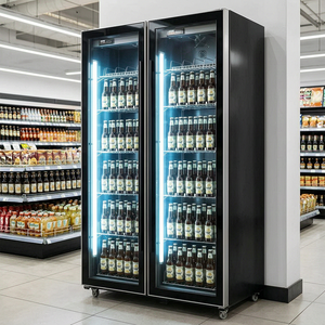Vitrine réfrigérée commerciale à température unique en acier inoxydable 220V, avec refroidissement par ventilateur et porte vitrée mécanique - Product Image 2
