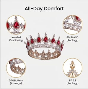 Tiara de Cristal de Lujo <span class=keywords><strong>para</strong></span> Boda, Corona <span class=keywords><strong>para</strong></span> Quinceañera, Hecha a Mano, Chapada en Oro, Tocado Nupcial, Lista <span class=keywords><strong>para</strong></span> Enviar - Product Image 1