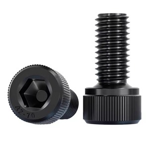 Vis à tête hexagonale en acier zingué noir DIN912, vis à tête fraisée à filetage grossier M36 pour l'assemblage de machines - Product Image 1