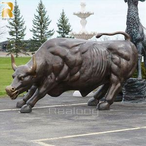 Decorazione di grandi dimensioni in metallo scultura animale muro di bronzo Street <span class=keywords><strong>Bull</strong></span> statua per la vendita - Product Image 3