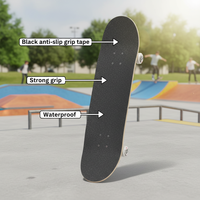 Vente en gros de bandes antidérapantes en caoutchouc PVC découpées à l'emporte-pièce, adhésives, noires, 9" x 33", pour trottinettes et skateboards