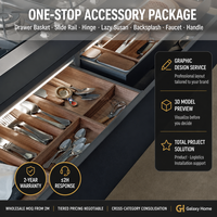 Armoires de cuisine modulaires modernes de taille personnalisable avec robinet, livrées en kit ou assemblées pour les projets de rénovation de cuisine