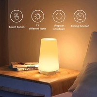 Lampe de chevet pour chambre à coucher, 13 couleurs changeantes, lumière de nuit tactile RGB, télécommande, intensité réglable, rechargeable par USB, LED portable
